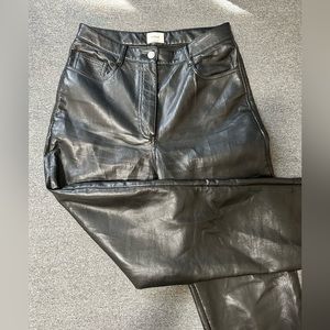 Black leather pants